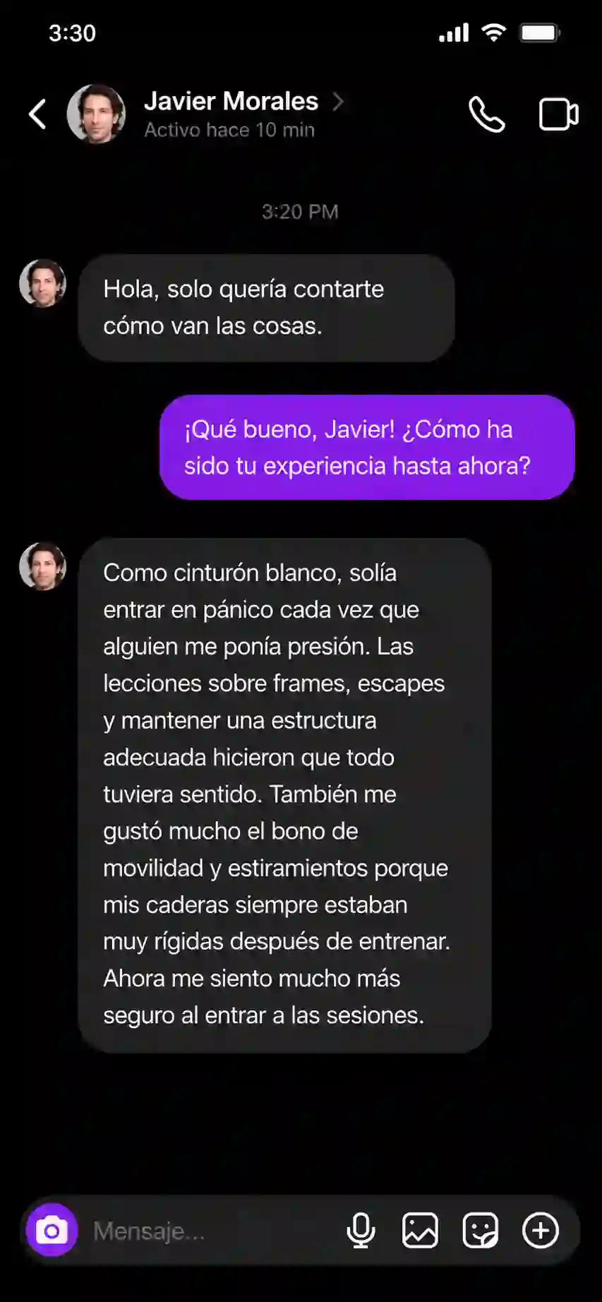 Testimonio de WhatsApp 4