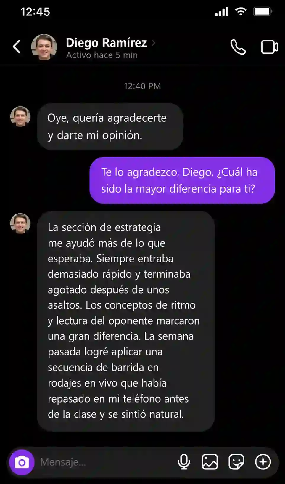 Testimonio de WhatsApp 3